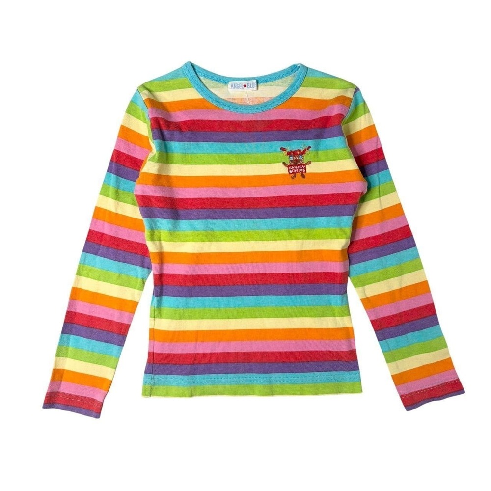 Angel Blue rainbow stripe long sleeve